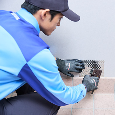 侵入経路の遮断：防鼠資材を使用して、物理的にネズミの通り道を封鎖します